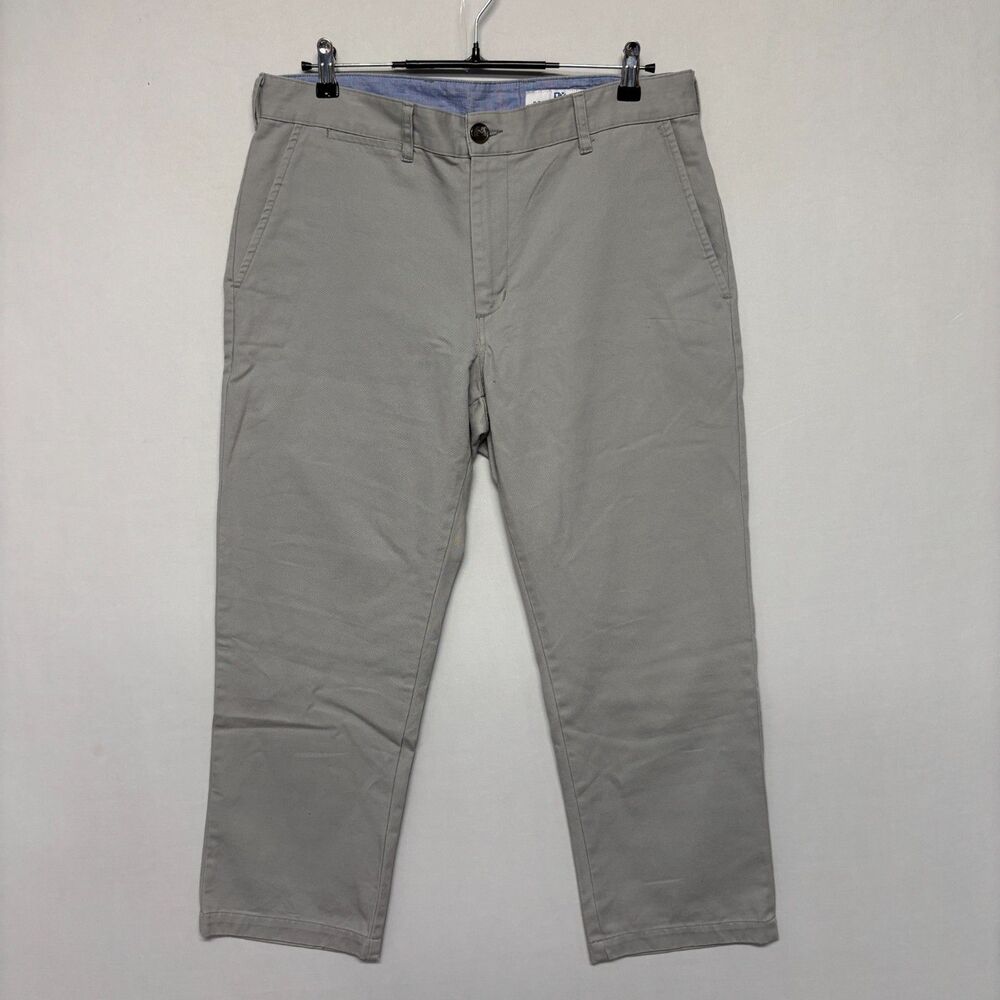 Peter Manning Men Flat Front Chino Pants Size 34x26 Gray D126 -26